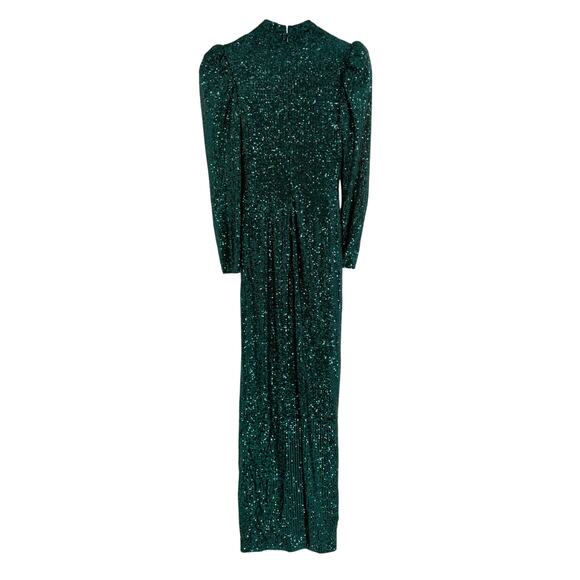 MAC DUGGAL Dress Size 2 Evening Gown Sequin Emerald Green NEW Structured - Picture 5 of 8